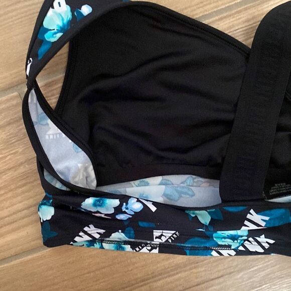 Victoria Secret Pink Floral Logo Sports Bra- Size XS - Picture 5 of 7